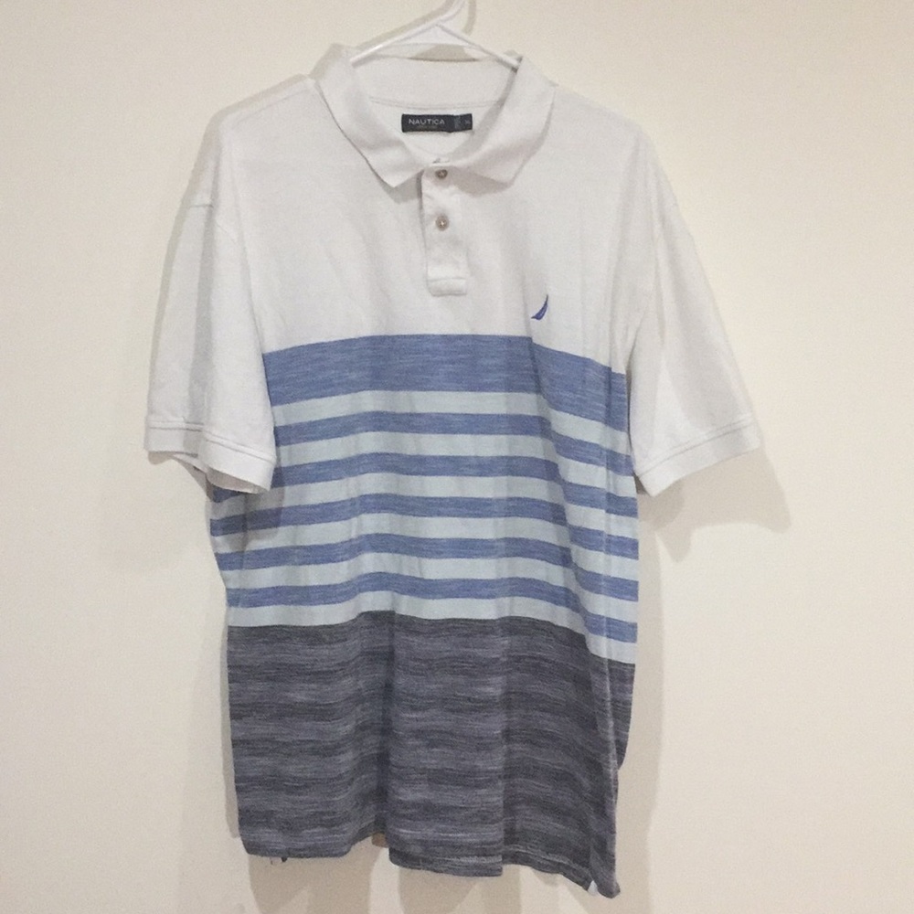 🔴Nautica men’s striped golf polo size XL